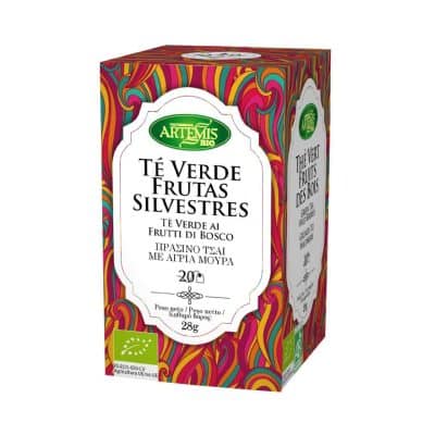 Caja Infusión Té Verde Frutas Silvestres -ECO- 28g/Green Tea wild berries -ECO- Tea bags 28g