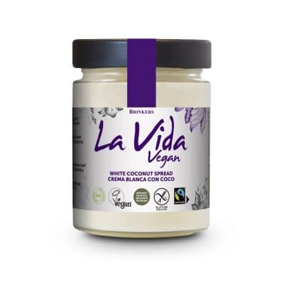 Crema blanca con coco vegana para untar La vida Vegan 270 g