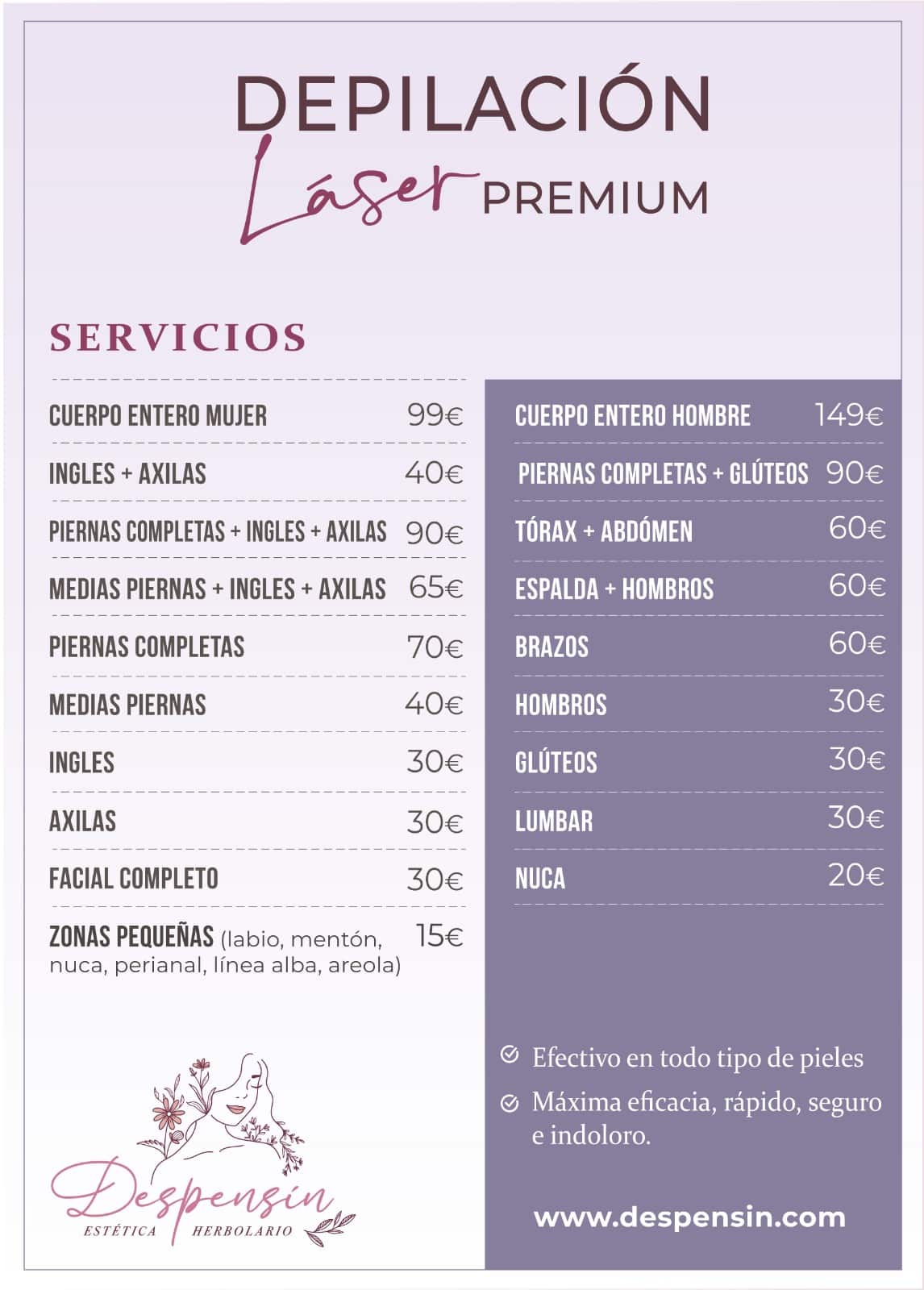 Depilacion Facial Lista De Precios De Depilacion Con Cera